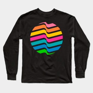 Colored Waves Long Sleeve T-Shirt